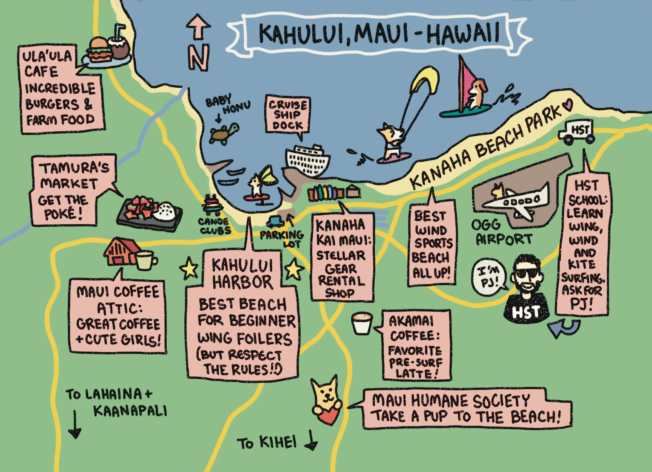 Map of Kahului Maui